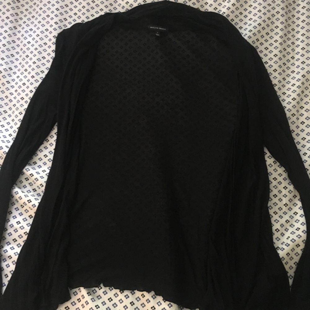 black cardigan